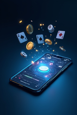 Смартфон с приложением Олимп Казино